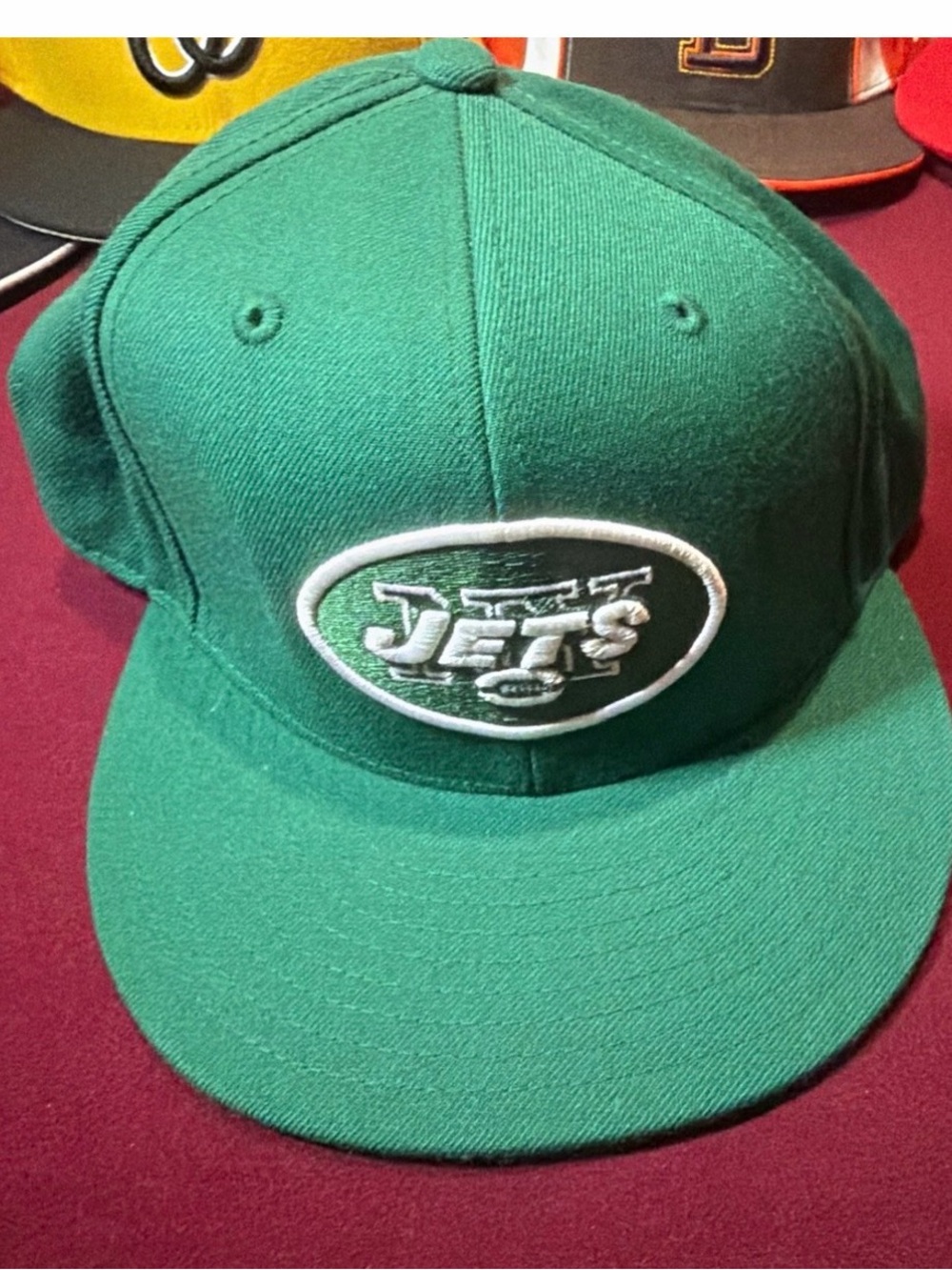NFL Green New York Jets Snapback Hat with White Logo Patch